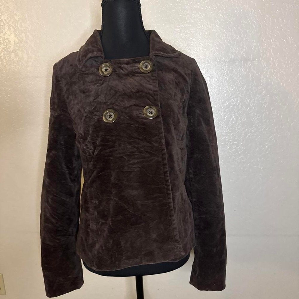 Vintage Y2K old navy Brown velvet jacket